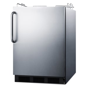 162-SBC58BBINKCSSADA 23 5/8" Kegerator Beer Dispenser w/ (2) Keg Capacity - No Tap Kit, Stainless, 115v