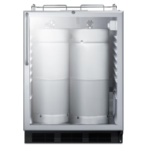 162-SBC56GBINKCSSADA 23 3/8" Kegerator Beer Dispenser w/ (2) Keg Capacity - No Tap Kit, Stainless, 115v