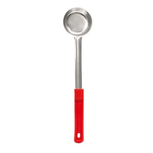 166-SPN2 2 oz Ladle Style Solid Bowl, 2 1/2 in, Grip Handle, Red