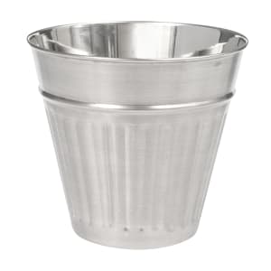 166-OSCAR2 5" Mini Trash Can Serving Basket, 32 oz, Stainless Steel