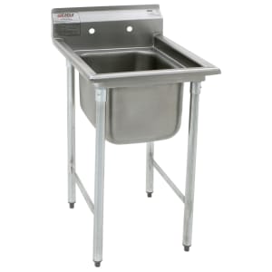 241-314161 23 1/4" 1 Compartment Sink w/ 16"L x 20"W Bowl, 13 1/2" Deep