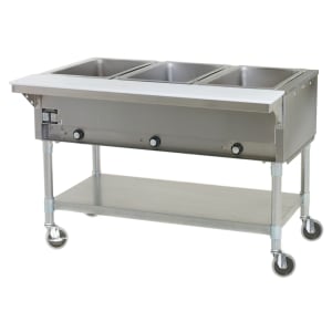 241-PDHT3120 50 1/2" Hot Food Table w/ (3) Wells & Cutting Board, 120v