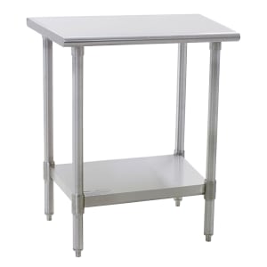 241-T2430B 30" 16 ga Work Table w/ Undershelf & 430 Series Stainless Flat Top