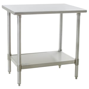241-T2436B 36" 16 ga Work Table w/ Undershelf & 430 Series Stainless Flat Top