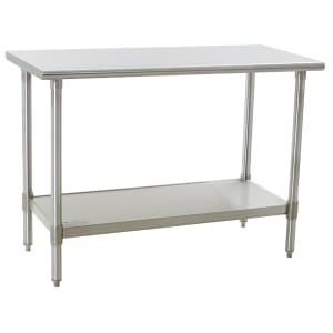 241-T2448SB 48" 16 ga Work Table w/ Undershelf & 430 Series Stainless Flat Top