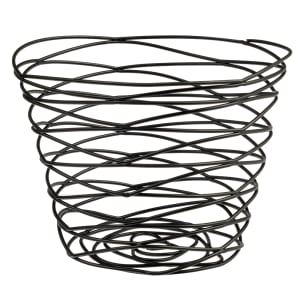 166-FRUB9 7" Round Wire Basket, Black