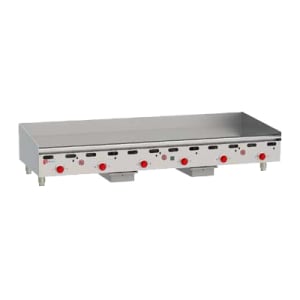 290-ASA72NG 72" Gas Griddle w/ Thermostatic Controls - 1" Steel Plate, Natural Gas
