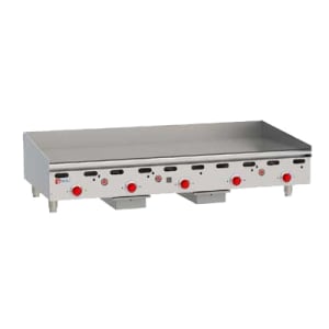290-ASA60LP 60" Gas Griddle w/ Thermostatic Controls - 1" Steel Plate, Liquid Propane