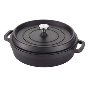 315-8656828 2 7/10 qt Round Ironlite Casserole Dish - Aluminum, Black
