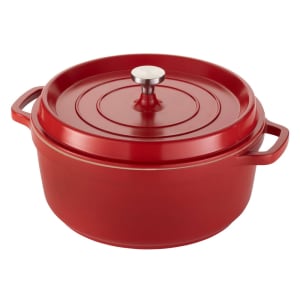 315-8658528 7 1/5 qt Round Ironlite Casserole Dish - Aluminum, Red