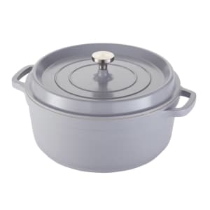 315-8658928 7 1/5 qt Round Ironlite Casserole Dish - Aluminum, Gray