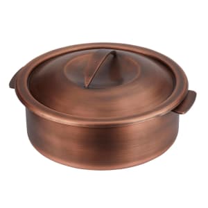 315-2272527 4 qt Round Chafing Dish - 10 1/4"D, Copper Plated