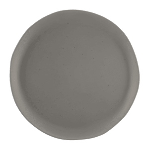 701-B183140DGS 14" Round Melamine Dinner Plate, Dark Gray