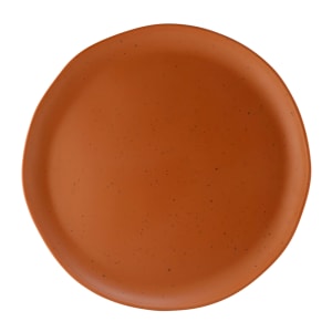 701-B183140STCS 14" Round Melamine Dinner Plate, Sunburn Terra Cotta