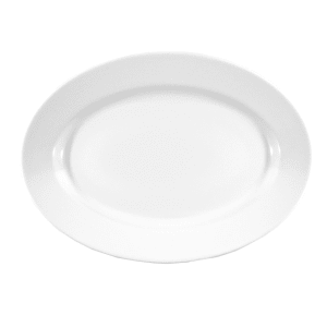 701-D710OVW 10" x 7" Oval Melamine Dinner Plate - White