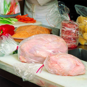 909-6G063015 TUF-R® Side Gusset Food Storage Bag - 15" x 6", Poly