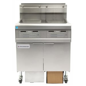 006-FPGL230CANG Gas Fryer - (2) 30 lb Vats, Floor Model, Natural Gas