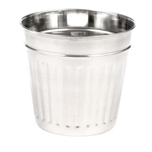 166-OSCAR3 6" Mini Trash Can Serving Basket, 66 oz, Stainless Steel