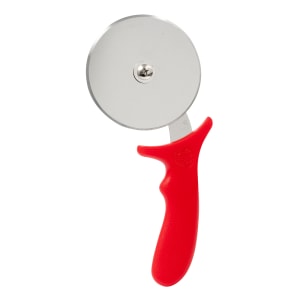 166-PIZR2 4" Pizza Cutter w/ Red Plastic Handle, Stainless Steel