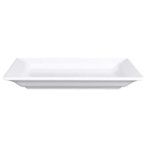 701-D557RCW Rectangular Melamine Salad Plate - 7" x 5 1/2", White