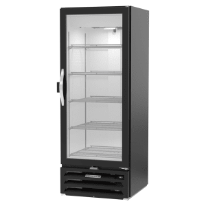 118-MMR12HC1BIQ 25 1/8" MarketMax™ One Section Glass Door Merchandiser - (1) Right Hinge Door, Black, 115v