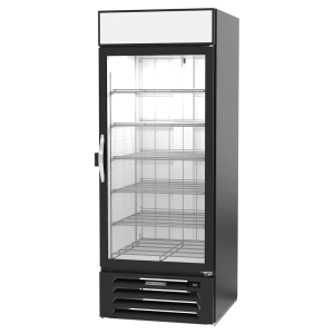 118-MMR27HC1BIQ 31 1/8" MarketMax™ One Section Glass Door Merchandiser - (1) Right Hinge Door, Black, 115v