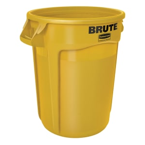 007-2632Y 32 gallon Brute Trash Can - Plastic, Round, Food Rated