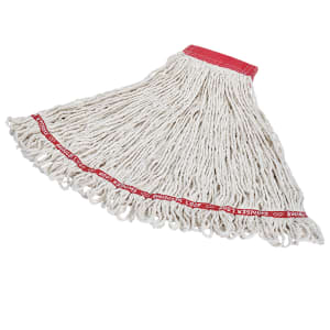 007-FGC15306WH00 Looped-End Large Wet Mop Head - 5" Headband, 4 Ply Cotton/Synthetic Blend,...
