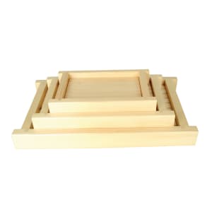 438-Y15 Sushi Serving Tray - 13 1/4" x 21 1/2", Shiraki Wood