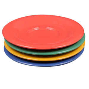 284-SU2MIX 5 1/2" Round Melamine Saucer, Assorted Colors