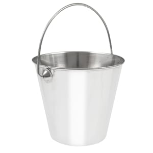 166-SSP43 32 oz Round Mini Serving Pail w/ Handle - 5"D x 4 5/8"H, Stainless