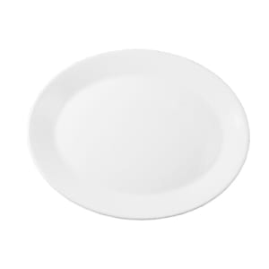 245-FM564 11 1/2" Oval Eternity Platter - Ceramic, White