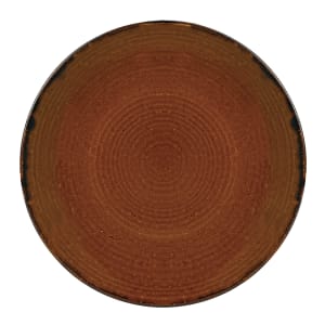 245-HB217 8 2/3" Round Harvest Plate - Ceramic, Brown