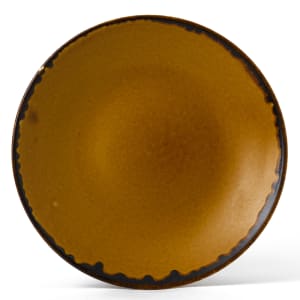 245-HB255 10" Round Harvest Plate - Ceramic, Brown