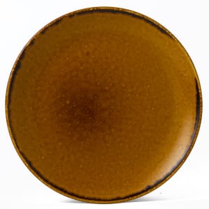 245-HB260 10 1/4" Round Harvest Plate - Ceramic, Brown