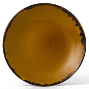 245-HB281 11" Round Harvest Plate - Ceramic, Brown