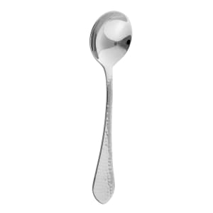 450-T8009 6 7/8" Bouillon Spoon with 18/10 Stainless Grade, Stone Pattern