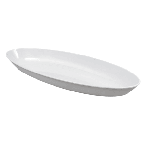 284-ML256W 30" x 11 3/4" Oval Siciliano Platter - Melamine, White