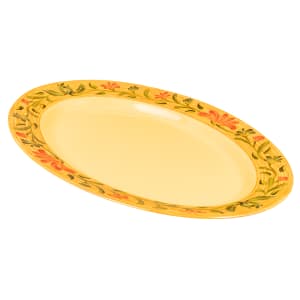 284-OP618V 18" x 13 1/2" Oval Venetian Platter - Melamine, Yellow