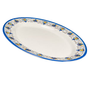 284-OP621SL 21" x 15" Oval Santa Lucia Platter - Melamine, White
