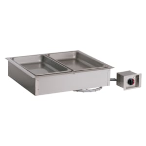 139-200HWID61201 Halo Heat® Drop-In Hot Food Well w/ (2) Full Size Pan Capacity, 120v