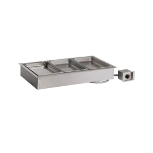 139-300HWID41201 Halo Heat® Drop-In Hot Food Well w/ (3) Full Size Pan Capacity, 120v