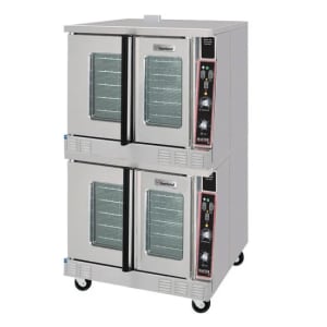 451-MCOGS20ESSLP Double Full Size Liquid Propane Gas Convection Oven - 120,000 BTU