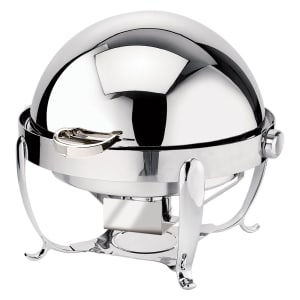 969-3118 8 qt Round Chafer w/ Roll Top Cover, Stainless Steel