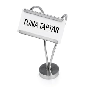 969-9504 6" Menu Stand, Stainless Steel