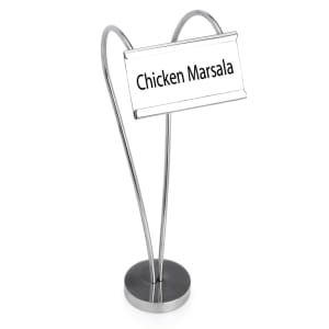 969-9595 8 1/2" Menu Stand, Stainless Steel