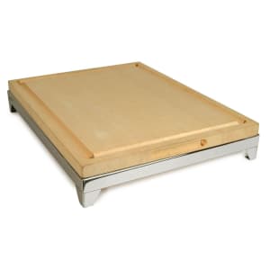 969-9653 Carving Station Board - 18" x 24", Wood w/ Stainless Steel Base