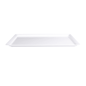 701-M1321W 21" x 13" Rectangular Vogue Platter - Melamine, White