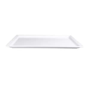 701-M1420W 20" x 14" Rectangular Vogue Platter - Melamine, White