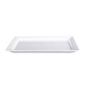 701-M8131RCW 13" x 8 3/8" Rectangular Vogue Platter - Melamine, White